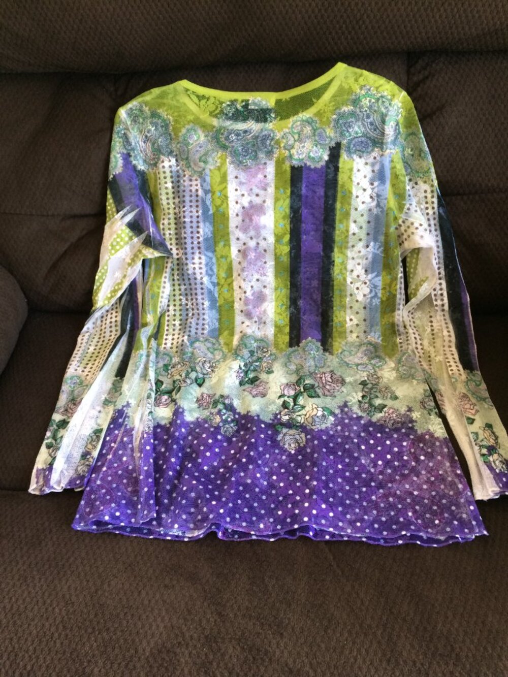 180 Degrees Long Sleeve Sheer Top